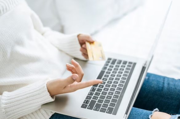 girl using laptop